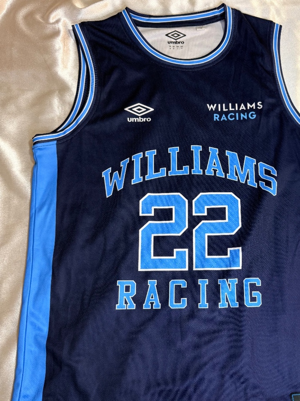 Umbro Williams Racing F1 Miami GP 2022 #22 Basketball Jersey Men’s M